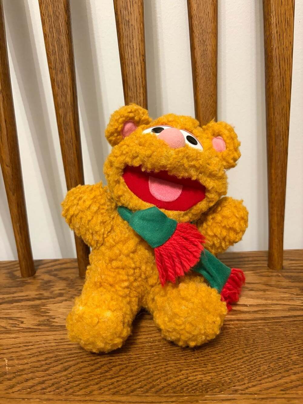 Vintage 1987 McDonald's Jim Henson's Muppet Babies Baby Fozzie Bear Plush with S